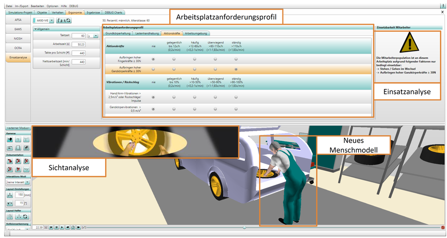 Abb. 5:  Darstellung Prototyp zur erweiterten Analyse der fähigkeitsgerechten Arbeitsgestaltung