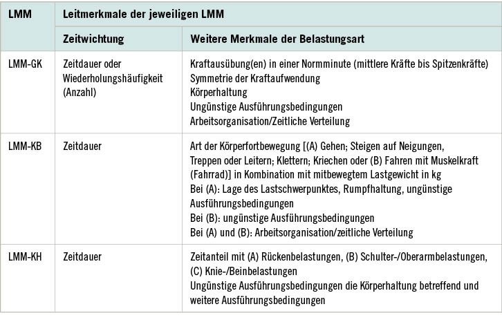Tabelle 5 :  Leitmerkmale der LMM-GK, LMM-KB und LMM-KH