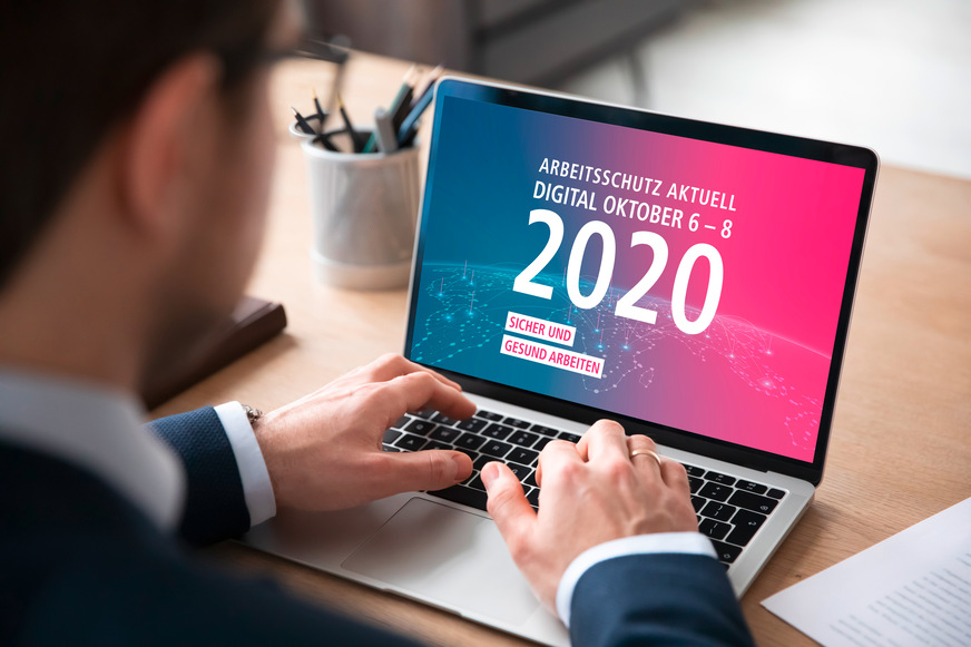 Aufgrund der Corona-Pandemie wird 2020 die erste rein digitale ARBEITSCHUTZ AK­TUELL veranstaltet – mit rund 100 Ausstellern und über 100 Vorträgen in Kongress und Foren