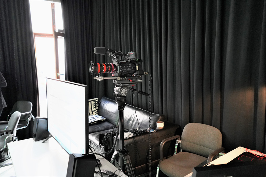 Studiokamera für die Übertragung der Eröffnungsfeier