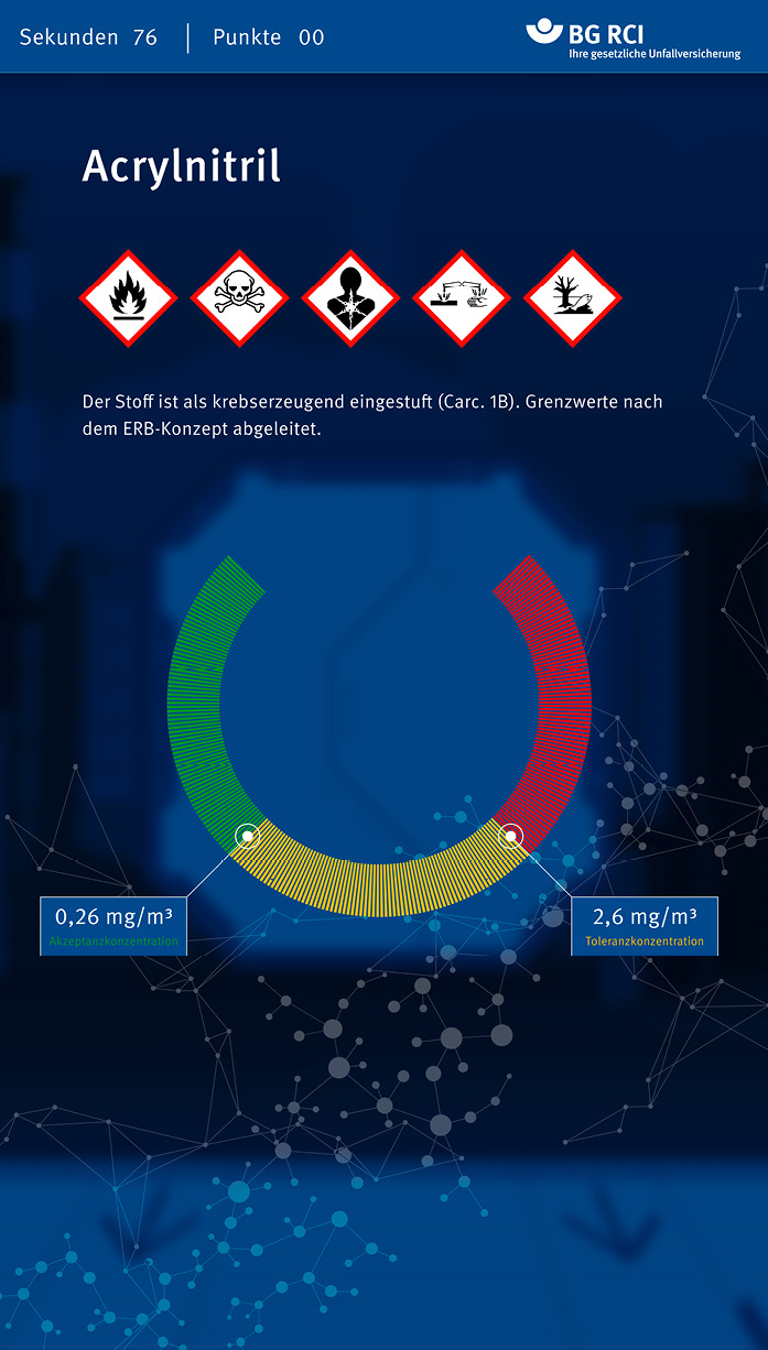 Abb. 3:  Darstellung Stoffinformationen