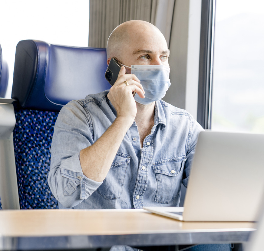 Lassen sich die Umgebungsbedingungen bei mobiler Arbeit weder durch Auswahl noch durch Absprachen optimieren, so sollten die Arbeiten an diesen Orten (wie Café oder Zug) zeitlich begrenzt erfolgen