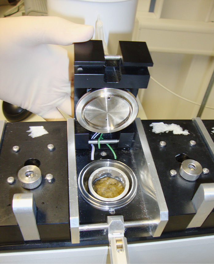 Abb. 2: Feuchte Mineralwolle in der Microchamber
