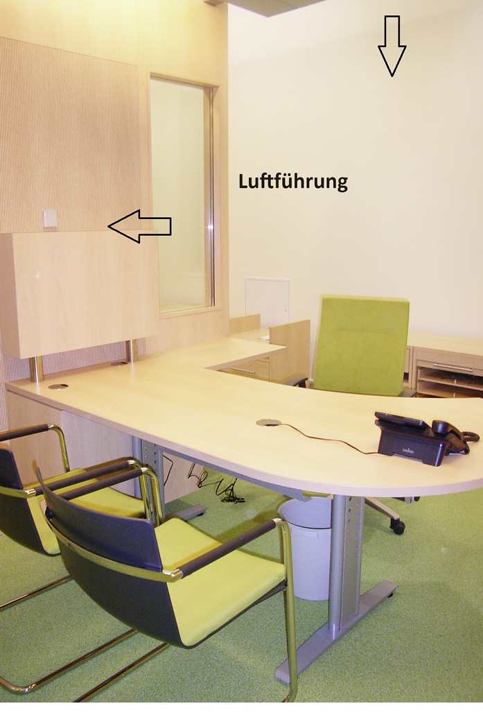Abb. 3:  Beratungsraum Luftführung