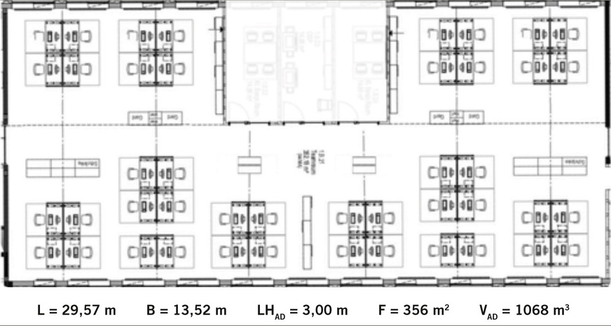 Abb. 6: Abmessungen des Referenzprojekts (SoundComfort)