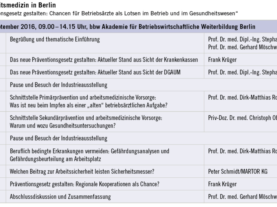 Die DGAUM informiert - Das neue Präventionsgesetz aktiv gestalten - ASU