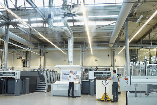 Temperatur und relative Luftfeuchte beeinflussen die Produktivität - © Fotos: Condair Systems
 Temperatur und relative Luftfeuchte beeinflussen die Produktivität