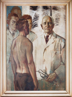 <p>
 Abb. 5: 
 E.W. Baader in Hamm, Gemälde von Bert Heller (1912–1970) (Bundesanstalt für Arbeitsschutz und Arbeitsmedizin/BAuA Berlin)
</p>