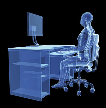 



Richtiges Sitzen in der Computersimulation: Der Bürostuhl sollte optimal eingestellt sein
