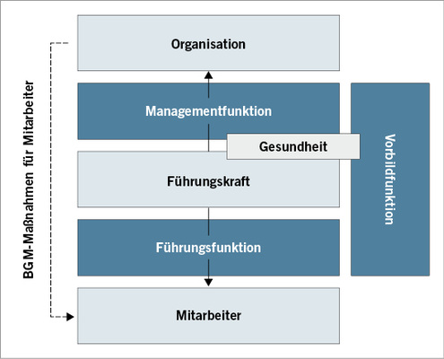 <p>
<span class="GVSpitzmarke"> Abb. 2: </span>
 Führungskraft im Zentrum des BGM
</p>

<p class="GVBildunterschriftEnglisch">
</p>