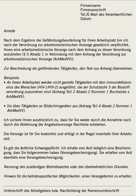 
 Abb. 1: 
 Musteranschreiben (Regelfall)
