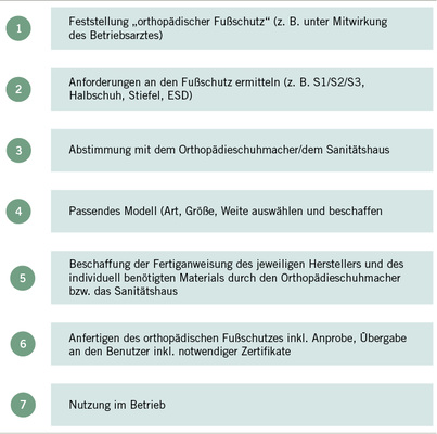 
 Abb. 2: 
 Vorgehensweise „Lose Einlagen in Sicherheits-, Schutz- oder Berufsschuhen“
