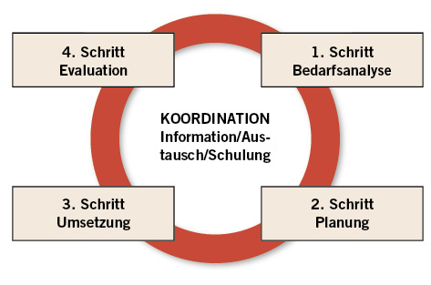 
 Abb. 3 
 Klassische Schritte des BGM-Prozesses
