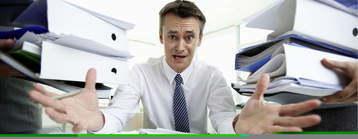 
Arbeitsbezogene Risikofaktoren können z.B. Überforderung oder Mangel an Wertschätzung sein



