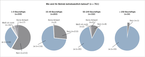 
 Abb. 2: 
 Betriebsärztliche Betreuung nach Unternehmengröße

