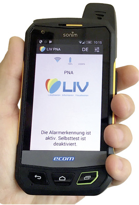 



 Abb. 2: 
 Beispiel für ein industrietaugliches Smartphone mit PNA-App 
