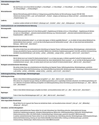 <p>
<span class="GVSpitzmarke"> Tabelle 1: </span>
 Ausschnitt aus dem Fragebogen
</p>

<p class="GVBildunterschriftEnglisch">
</p>