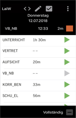 
 Abb. 1: 
 Ausschnitt der LaiW-App-Oberfläche in der IOS-VersionFig. 1: Detail of the LaiW app interface in the IOS version

