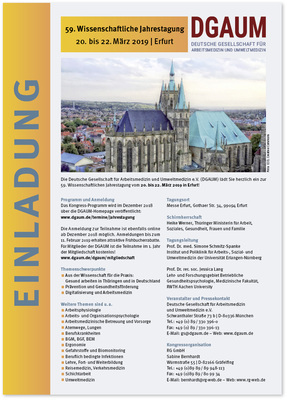 
Besuchen Sie uns bei der 59. Wissenschaftlichen Jahrestagung 2019 in Erfurt!
