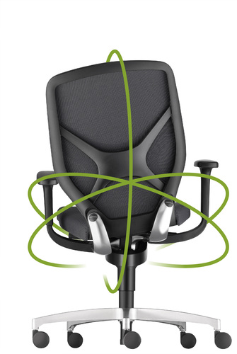 Der Bürostuhl IN mit Trimension® stimuliert die natürliche, dreidimensionale Beweglichkeit des Körpers - Wilkhahn - © Wilkhahn
