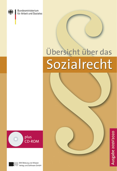 Bundesministerium für 
Arbeit und Soziales (Hrsg.) 
 
 Übersicht über das Sozial­recht, Ausgabe 2019/2020
 
 16. Aufl., 1392 Seiten plus CD-Rom, BW Bildung und Wissen Verlag und Software, Nürnberg, 2019.
 
 ISBN: 978-3-8214-7255-3
 
 Preis: 48,00 €