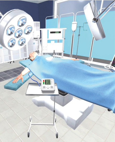 Abb. 1:    Aufnahme aus dem virtuell erstellten Operationssaal
