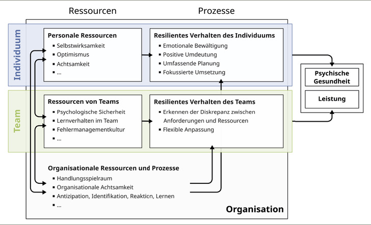 Abb. 1:    Modell der Resilienz im Arbeitskontext (Quelle: Soucek 2022)