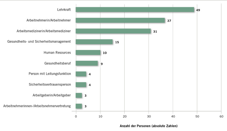 Abb. 1:    Beruflicher Hintergrund der Teilnehmerinnen/Teilnehmer (eigene Darstellung)