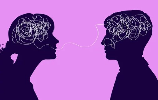 Gerne! Hier ist ein optimierter, zielgruppengerechter Alt-Text für das beschriebene Bild unter Berücksichtigung der Themen sowie Anforderungen im Kontext Arbeitsmedizin und B2B-Fachverlag: Alt-Text: Zwei Personen im Gespräch mit grafisch dargestellten, ineinander verschlungenen Verbindungslinien zwischen ihren Köpfen; symbolisiert die Herausforderung komplexer Kommunikation bei der Entwicklung arbeitsmedizinischer Präventionsstrategien. *(Hinweis: Inhaltlich angepasst an Fachzielgruppe und Relevanz für Arbeitsschutz, Prävention und innerbetriebliche Zusammenarbeit.)*. - © Ulia Koltyrina – stock.adobe.com