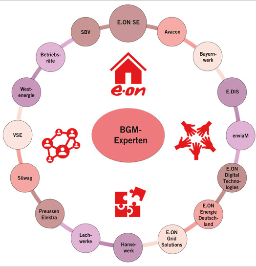 Abb. 1:    BGM-Experten-Netzwerk (national). Quelle: E.ON