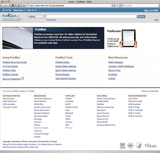 
Startseite von PubMed
