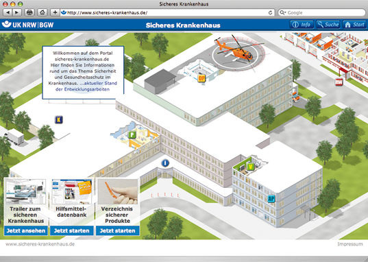 
Branchenportal „Sicheres Krankenhaus“ im Internet
