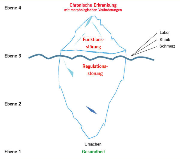 <p>
<span class="GVSpitzmarke"> Abb. 1: </span>
 Entwicklung chronischer Erkrankungen anhand des Eisbergmodells
</p>