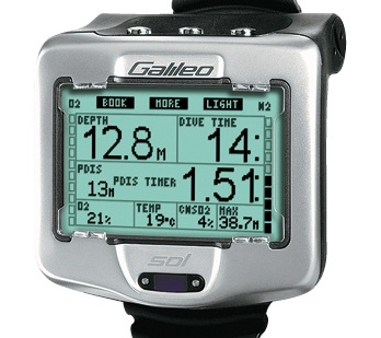 
 Abb. 1: 
 Neuzeitlicher Tauchcomputer, Typ Galileo Sol EU (Quelle: Johnson Outdoor)
