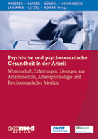 <p>
P. Angerer, J. Glaser, H. Gündel, P. Henningsen, C. Lahmann, S. Letzel, D. Nowak (Hrsg.)
</p>

<p>
Psychische und psycho-somatische Gesundheit in der Arbeit
</p>

<p>
600 Seiten, Ecomed Medizin, Heidelberg, 2014
</p>

<p>
ISBN 978-3-609-10024-6, € 59,99
</p>