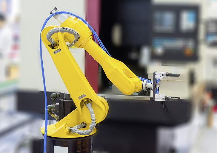 



In einer Smart Factory organisieren sich Fertigungsanlagen und Logistiksysteme ohne menschliche Eingriffe weitgehend selbst
