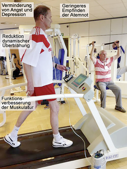 
Effekte des körperlichen Trainings bei COPD-Kranken (nach Casaburi 2009)
