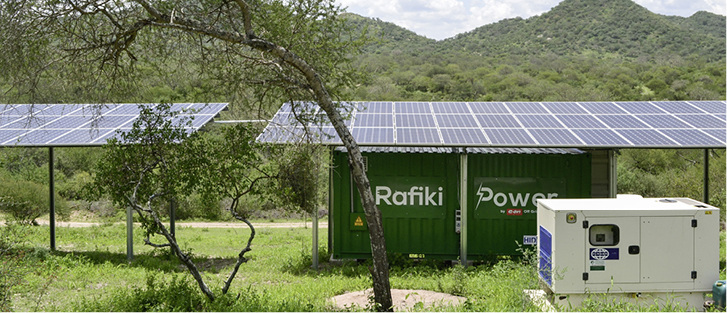 <p>
<span class="GVSpitzmarke"> Abb. 1: </span>
 Sonnenstrom aus dem Container zur Elektrifizierung von Dörfern in Tansania
</p>