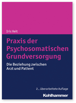 <p>
Iris Veit
</p>

<p>
<b>Praxis der Psychosomatischen Grundversorgung </b>
</p>

<p>
<b>Die Beziehung zwischen Arzt und Patient </b>
</p>

<p>
2. Aufl., Kohlhammer, Stuttgart, 2018.
</p>

<p>
ISBN: 978-3-17-031999-8
</p>

<p>
Preis: 39,00 €
</p>
