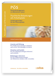 
Andreas Gourmelon (Herausgeber), Fritzi Wiessmann (Autorin)



Psychische Belastungen am Arbeitsplatz – Handlungsansätze für die Personalarbeit



Reihe: PöS – Personalmanagement im öffentlichen Sektor – Band 13. 1. Auflage, 168 Seiten, Verlagsgruppe Hüthig, Jehle, Rehm, München, 2016.



ISBN 978-3-8073-2388-6



Preis: € 34,99
