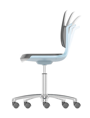 
Die Verstellmöglichkeiten von Labsit sind intuitiv und bestechen durch innovative Materialität und Verarbeitung. Der flexible Stuhlrücken unterstützt den Körper beim Nach-Hinten-Lehnen und Zur-Seite-Beugen.
